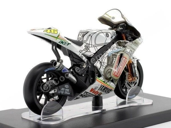 2007 Yamaha YZR-M1 Nº46 Valentino Rossi Show Bike MotoGP Valencia1:18 Editorial  - Imagen 4 de 4