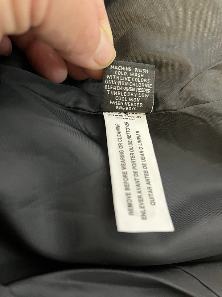 Relativity Women's Size Large Trench Coat Jacket White Black Button Up x57 - Image 3 of 4