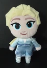 A8. DISNEY FROZEN II ELSA plush blanket yellow braid blonde dress blue VGC