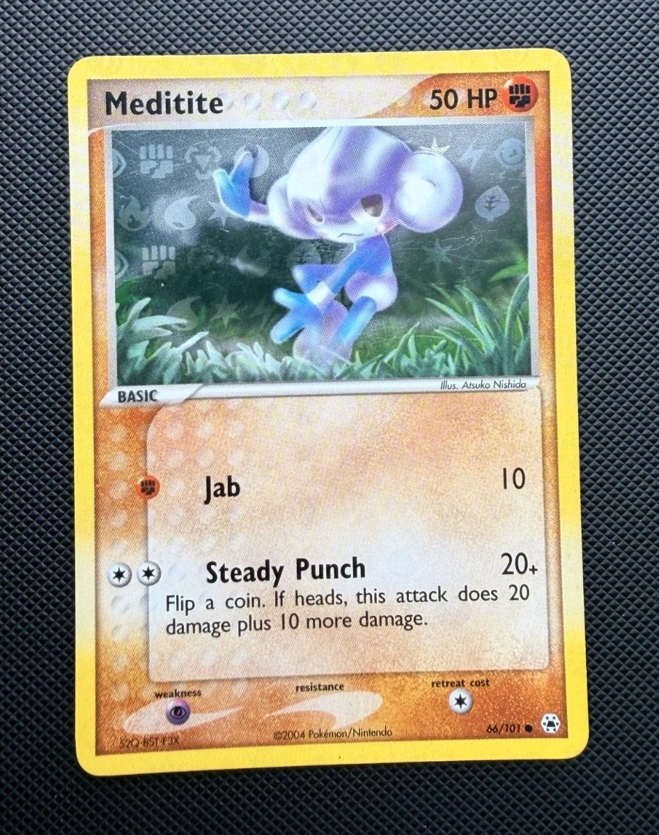 Meditite 66/101 - Pokemon TCG 2004 - Hidden Legends - Holo - NM