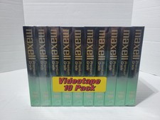 New Maxell Premium Grade T-160 VHS Tape Videotape Videocassette 10 Pack Sealed