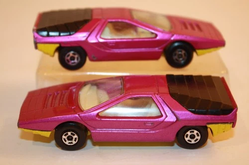 Two (2) Vintage 1970 Matchbox Lesney Superfast Alfa Romeo Carabo #75 Cars