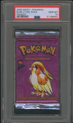 Pokemon Base Set 2 Booster Pack PSA 10 Pidgeon Art TOP!!