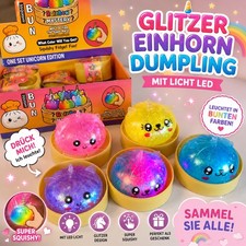 Squishy dumpling Glitzer Einhorn  mit led / L...