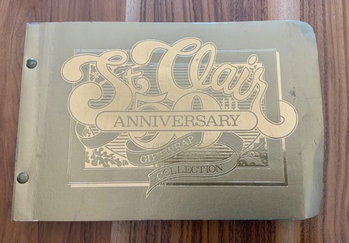 Vtg St Clair 50th Anniversary Giftwrap Wrapping Paper Salesman Sample Book 194pg