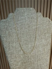 14K Real Yellow Gold 1.5mm Paper Clip Adjustable Chain from 16" to 22"