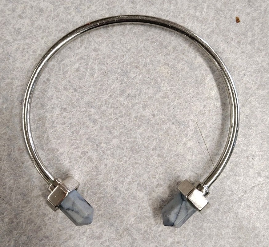 Double Pointed Hexagonal Cuff Bangle Bracelets Si… - image 4