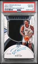 2021 PANINI CROWN ROYALE SILHOUETTES AUTO RELICS RUDY GAY 22/99 PSA 8 AUTO