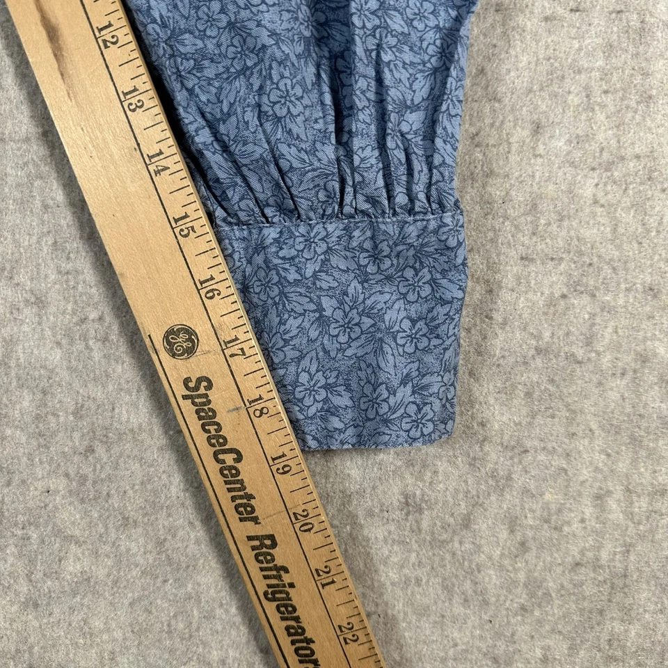 Frontier Classics Shirt Mens Large? Blue Band Collar Western Cowboy Grandad - Image 4 of 4