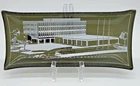 Vintage Wisconsin University Faculty Credit Union 8" Smoked Glass Tray