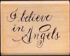 Inkadinkado I Believe In Angels Rubber Stamp