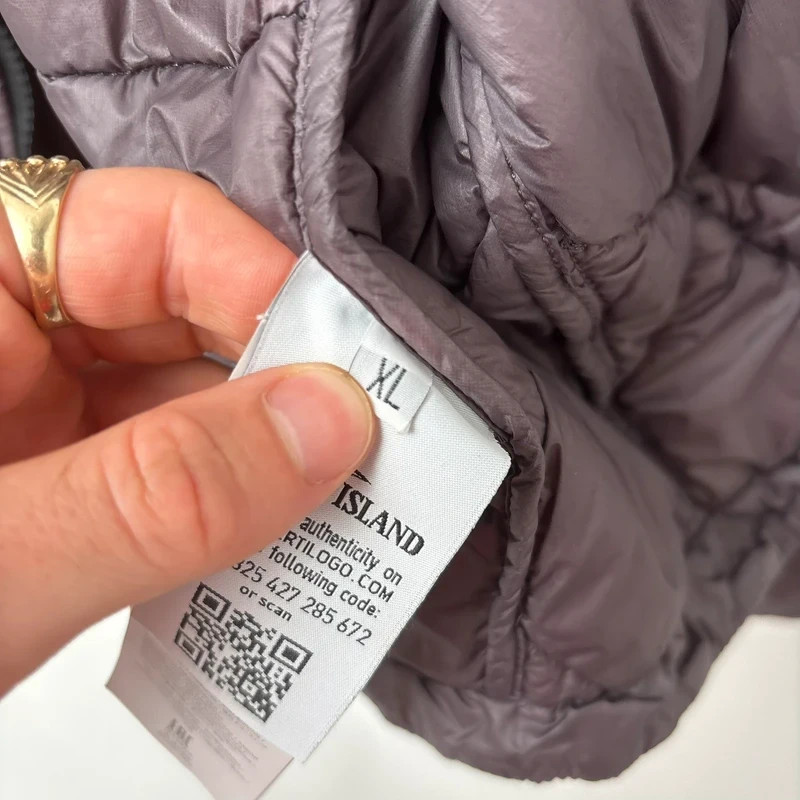 Stone Island Purple Micro Yarn Diamond Stitch Puffer Jacket image 8