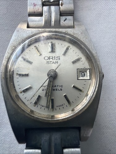 Oris Star Ladies Vintage Silver Tone 21 Jewels Mechanical Watch - FOR REPAIR #1