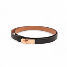 Herm s Kelly18 K stamp: 2025 Belt Veau Epsom Black x rose gold