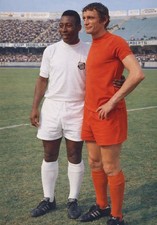 Fotografia Vintage da Collezione Calciatore Brasiliano Pelé e Gigi Riva