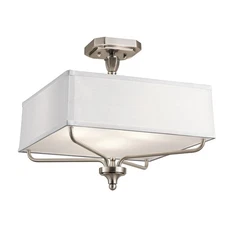 Kichler Lighting 43309CLP Arlo Semi-Flush Mount Classic Pewter