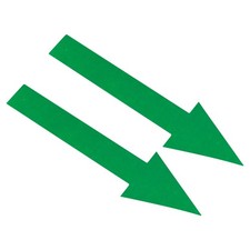 12Pcs 6" L Directional Arrow Sticker Self Adhesive Decal Sign Green
