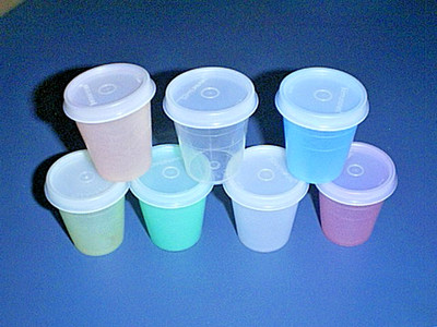 7-Day TUPPERWARE 2 oz Containers #101 with Seals #201 Medicine / Pill Organizer