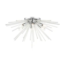 Livex Lighting 41251 Utopia 6 Light 26"W Semi-Flush Ceiling - Chrome
