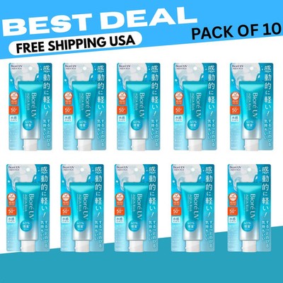 KAO Biore UV 10 PACK Aqua Rich Watery Sunscreen 70g SPF50+/PA++++