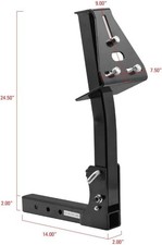 Pivoting Fold Down Hitch Mount Spare Tire Carrier For 2 Receivers Black Pivoting Fold Down Hitch Mount Spare Tire Carrier For 2 Receivers Black
