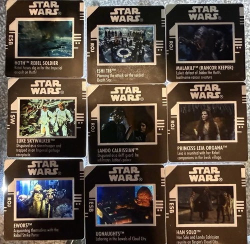 1998 Star Wars Power of the Force Freeze Frame Slide lot - 9 pieces (loose)