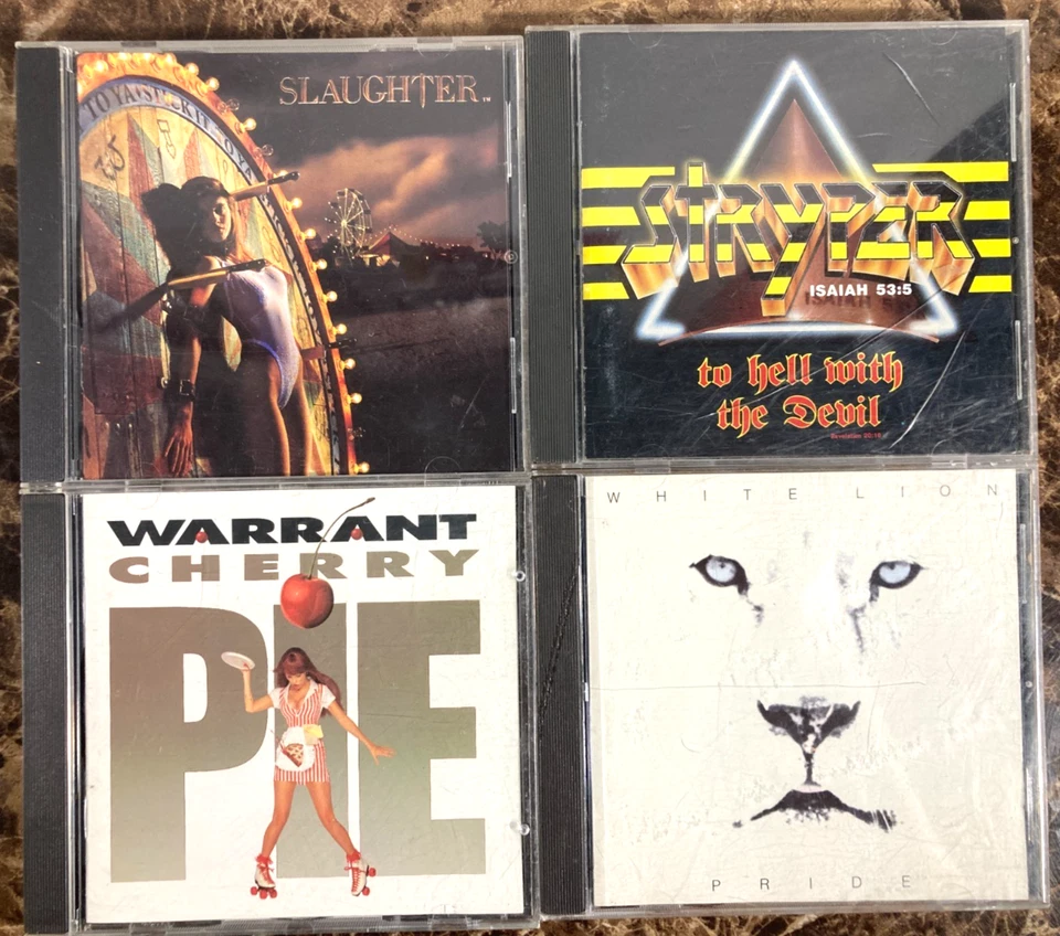 Heavy Hair Glam Metal Hard Rock CD Lot of 12 Skid Row Stryper Poison Warrant - Image 4 of 4
