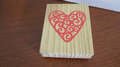 "with Love 2" Rubber Stamp - 1" X 3" Wood Mount, Laser Engraved, With Foam Cushion For Clear Impressions - View #4
