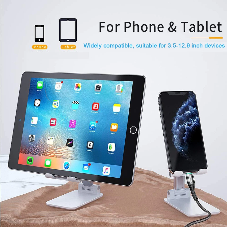 Foldable Adjustable Tablet For Phone iPad iPhone Desktop Holder Mount Stand  - Image 2 of 4