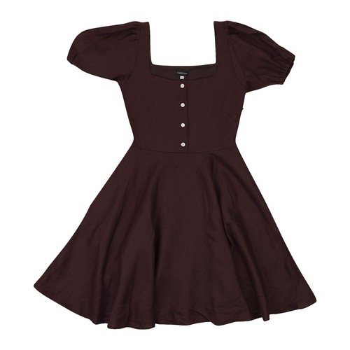 princess polly baby blue dress Women's Vince Black Linen V-Neck Roll Cuff Shift Dress - Size S main image 1