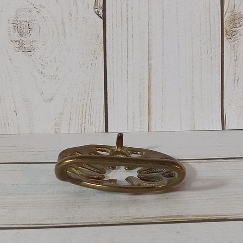 Vintage Brass Belt Buckle Round / Celtic / Medallion Shape - FREE SHIPPING - Picture 6 of 8
