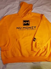 Nu Money Luxury Apparel hoodie yellow  black unisex size M-XXL