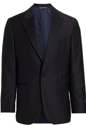 Saks Fifth Avenue Geometric Tossed Textured Black Tuxedo Dinner