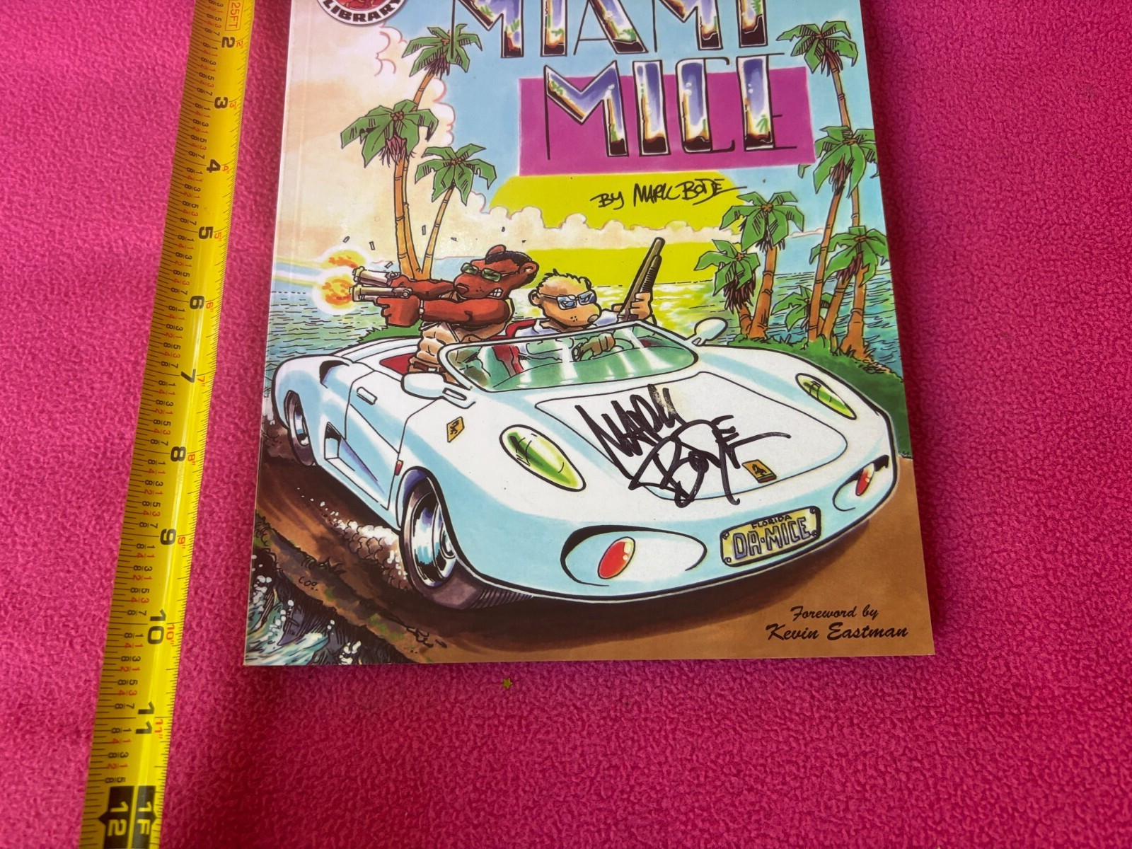 SIGNED underground comic MARK BODE miami mice SIGNATURE graffiti TAG car GUN