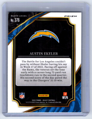 2022 Panini Select Austin Ekeler #376 Suite Level Silver Prizm SD