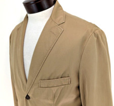 J.CREW Men's Sport Coat Blazer 100 Cotton Khaki Brown 3 Button Size M VEUC  