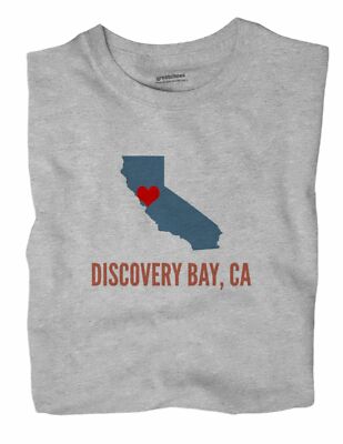 Discovery Bay California CA T-Shirt HEART