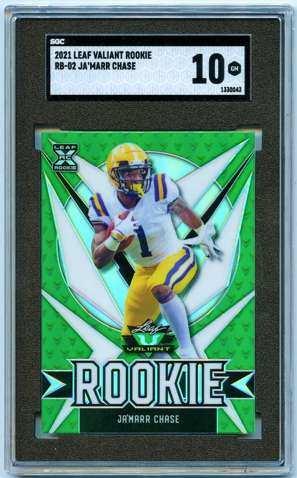 JaMarr Chase Leaf Valiant Autographs #JMC Orange