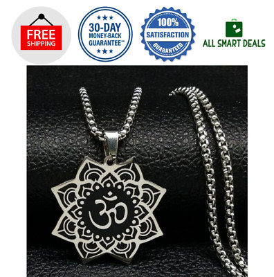 Collares Espirituales Simbolo Om Flor De La Vida Para Hombre Mujer 2 Opciones