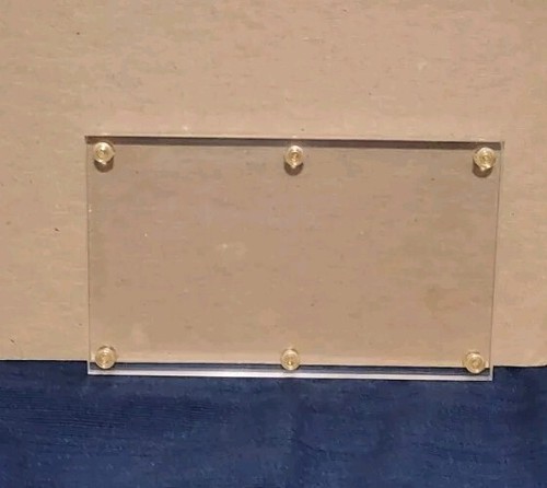 Vintage Large Clear Acrylic Plastic Currency Display Holder - 7.25" x 4.25"