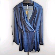 NEW Free People "Tonal Snake Skin Faux Wrap" Mini Dress - S
