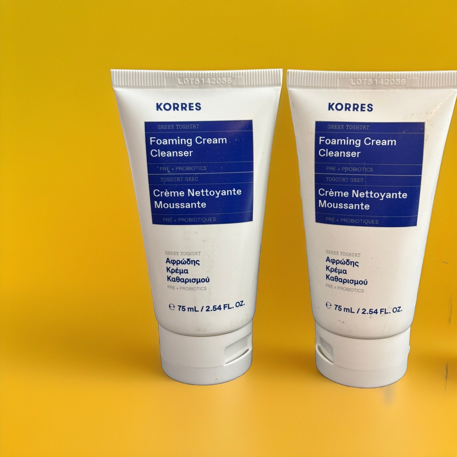 2-Pack Korres Greek Yogurt Foaming Cream Cleanser 2.54 oz