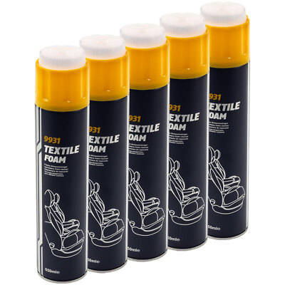 Polsterreiniger Textilreiniger Textile Foam MANNOL 5x 650 ml Textil Reiniger