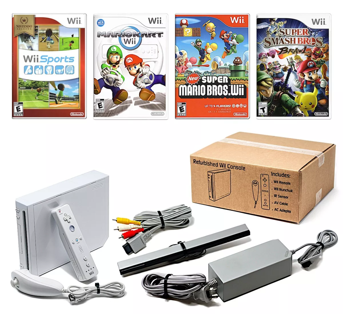 Nintendo Wii Console White - Wii Sports (Refurbished - Very Good) — Voomwa