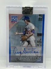 2019 Clearly Authentic Don Sutton Blue Parallel Auto Card /25 SSP