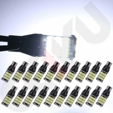 20x Error Free LED License Plate Light Bulbs 6000K White T15 W16W 45-SMD 4014