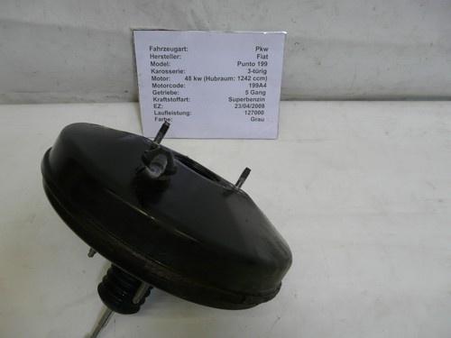 Fiat Punto 199 3 Türig 1,2 48 KW Bj. 2008 Bremskraft​verstärker 0204051110