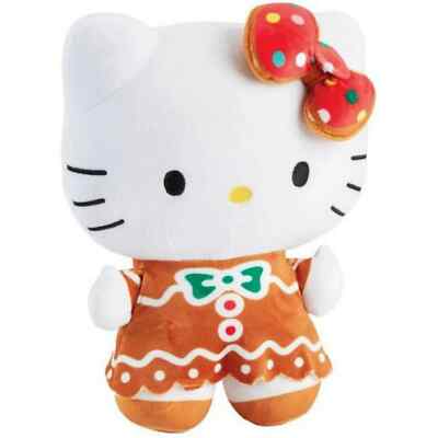 Large Hello Kitty Plush Toy in Gingerbread Dress 11 inch NWT Sanrio