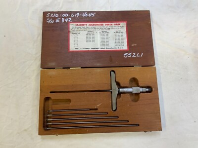 The L S Starrett Co. No. 445    Depth Micrometer 0 - 6'' 