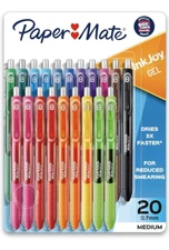 Paper Mate Inkjoy Gel Pens  20 Assorted Colors New In Pack  Pack  1951718